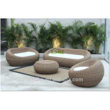 DE- (157) muebles de patio del hotel usado para la venta rattan round hotel sofa